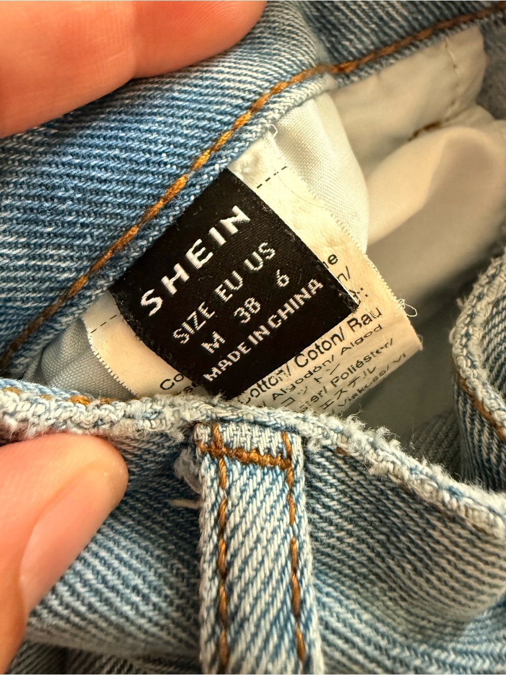 SHEIN Light Blue Distressed Denim Maxi Skirt - Picture 3 of 3